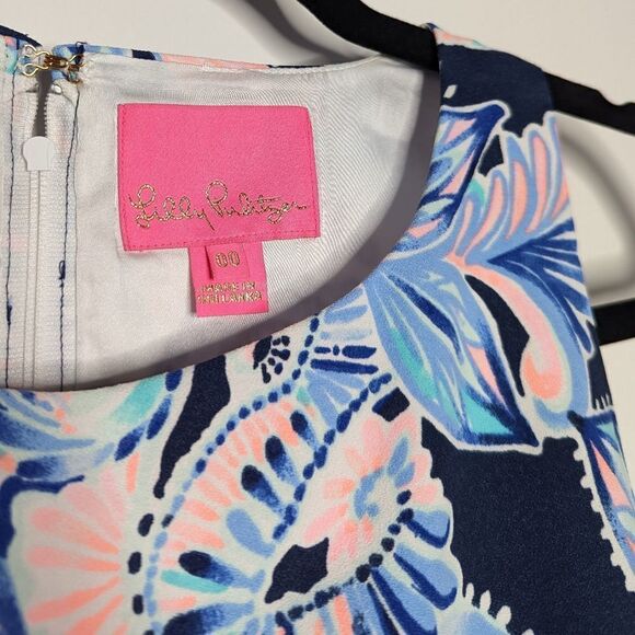 Lilly Pulitzer Donna Romper High Tide Navy Holy Flockamole Shift Dress - Picture 8 of 13